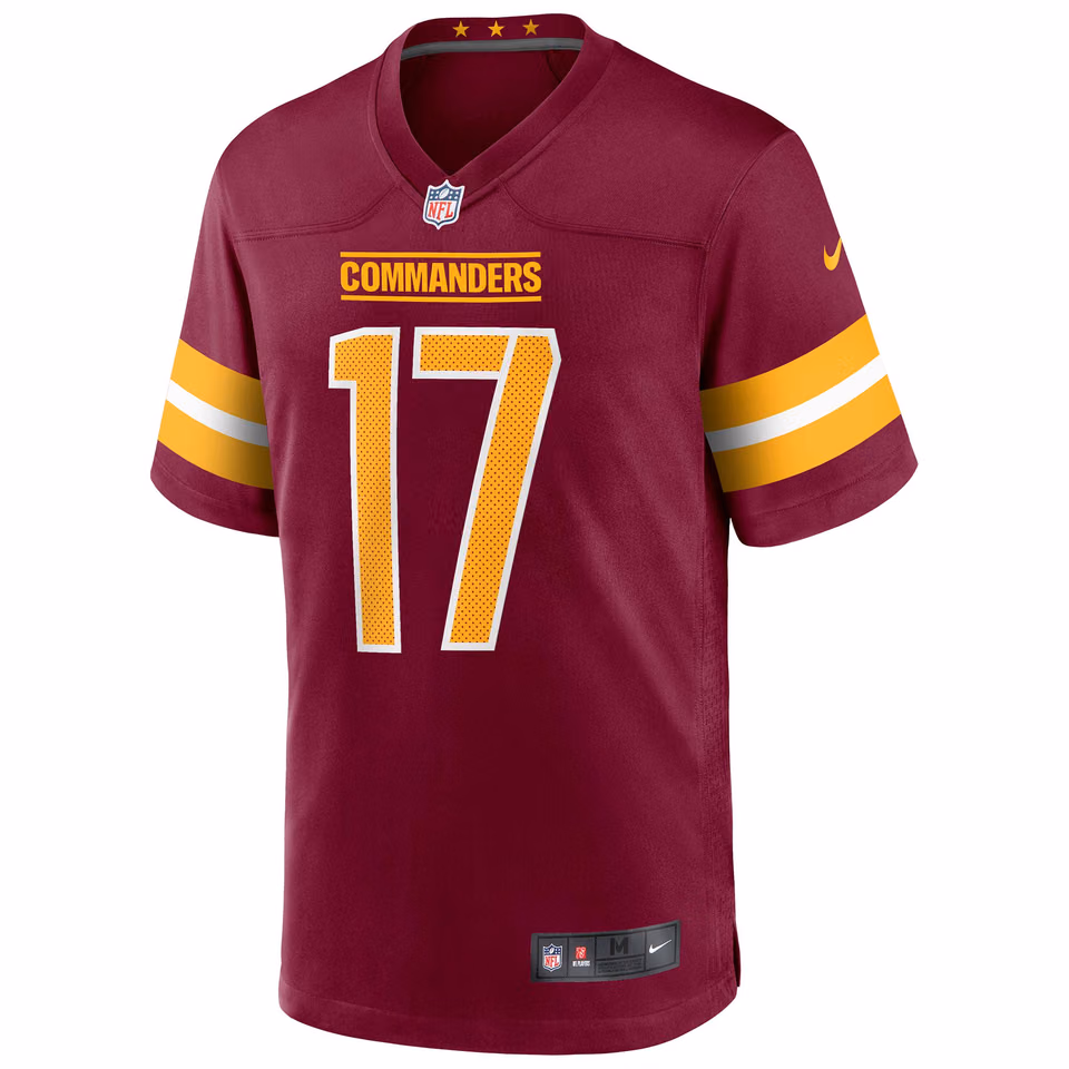 Terry McLaurin #17 Washington Commanders Nike Game NFL Jersey Burgundy view 2