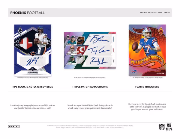 2021 Panini Phoenix Football Hobby Box NFL view 3