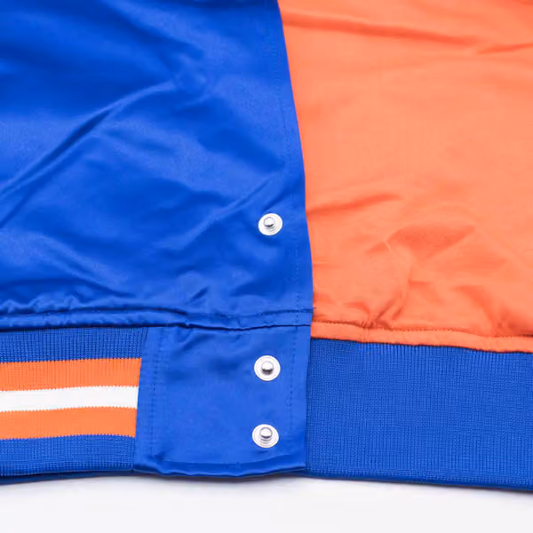 Denver Broncos Mitchell & Ness Lightweight Satin NFL Jacket Blue view 4