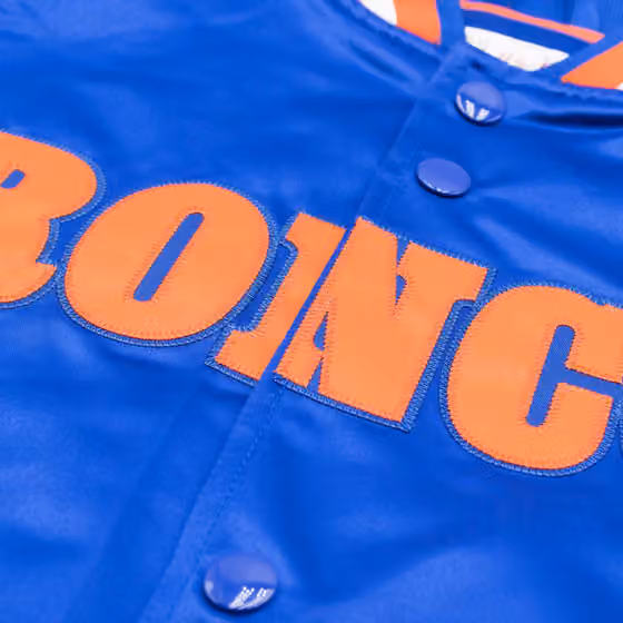 Denver Broncos Mitchell & Ness Lightweight Satin NFL Jacket Blue view 3