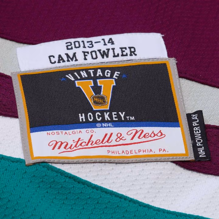 Cam Fowler #4 Anaheim Ducks 2013-14 Premium Power Play NHL Jersey Purple view 3