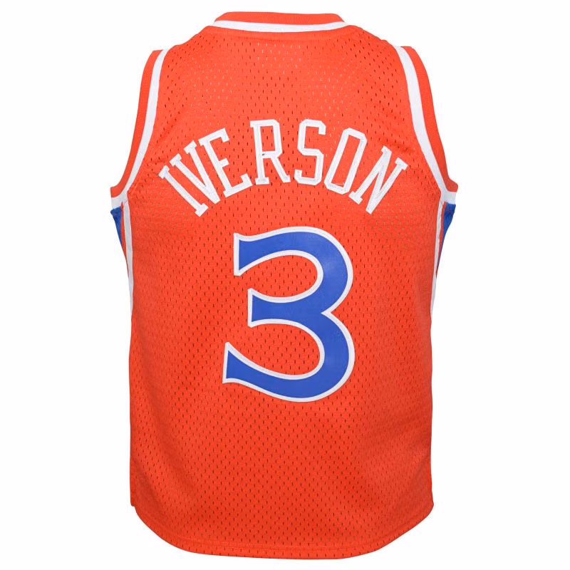 Allen Iverson #3 Philadelphia 76ers 1996-97 Youth Swingman NBA Jersey Red (YOUTH) view 3