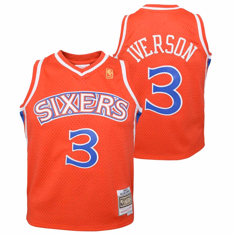 Allen Iverson #3 Philadelphia 76ers 1996-97 Youth Swingman NBA Jersey Red (YOUTH) view 1