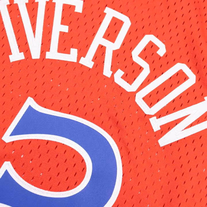 Allen Iverson #3 Philadelphia 76ers 1996-97 Youth Swingman NBA Jersey Red (YOUTH) view 5
