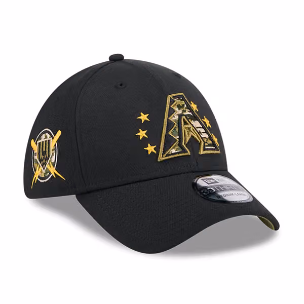 Arizona Diamondbacks 2024 MLB Armed Forces New Era 39THIRTY Flex Cap Black product photo