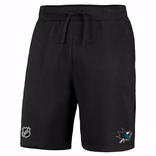 San Jose Sharks Essentials Fanatics NHL Sweat Shorts Black view 2