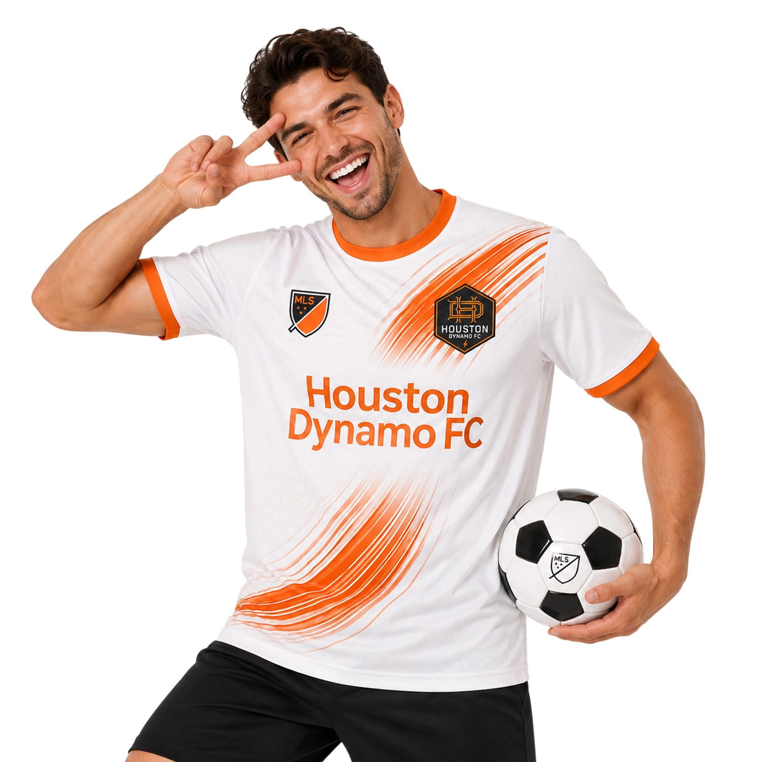 Houston Dynamo Personalized Jersey Dynamic Orange Wave