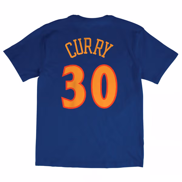 Stephen Curry #30 Golden State Warriors Classic NBA T-Shirt Navy view 2
