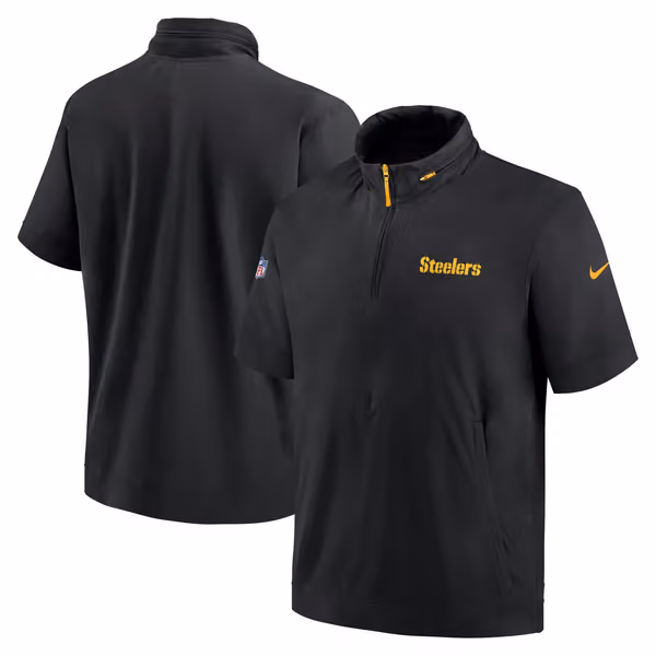 Pittsburgh Steelers 2024 NFL Sideline Nike Lightweight Coach Jacket Black view 1