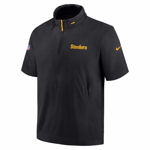 Pittsburgh Steelers 2024 NFL Sideline Nike Lightweight Coach Jacket Black view 2