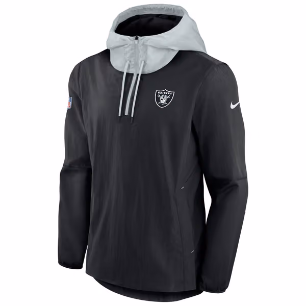 Las Vegas Raiders Lightweight 2021 NFL Sideline Nike Player Jacket view 1