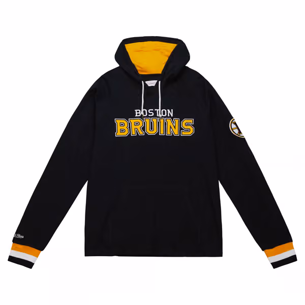 Boston Bruins Legendary Slub Mitchell & Ness NHL Long Sleeve Hoodie view 1