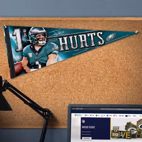 Jalen Hurts Philadelphia Eagles Premium NFL Pennant view 3