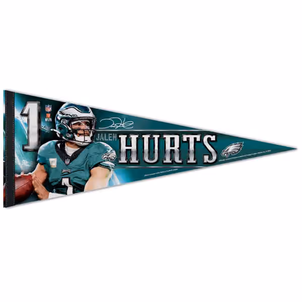 Jalen Hurts Philadelphia Eagles Premium NFL Pennant view 1