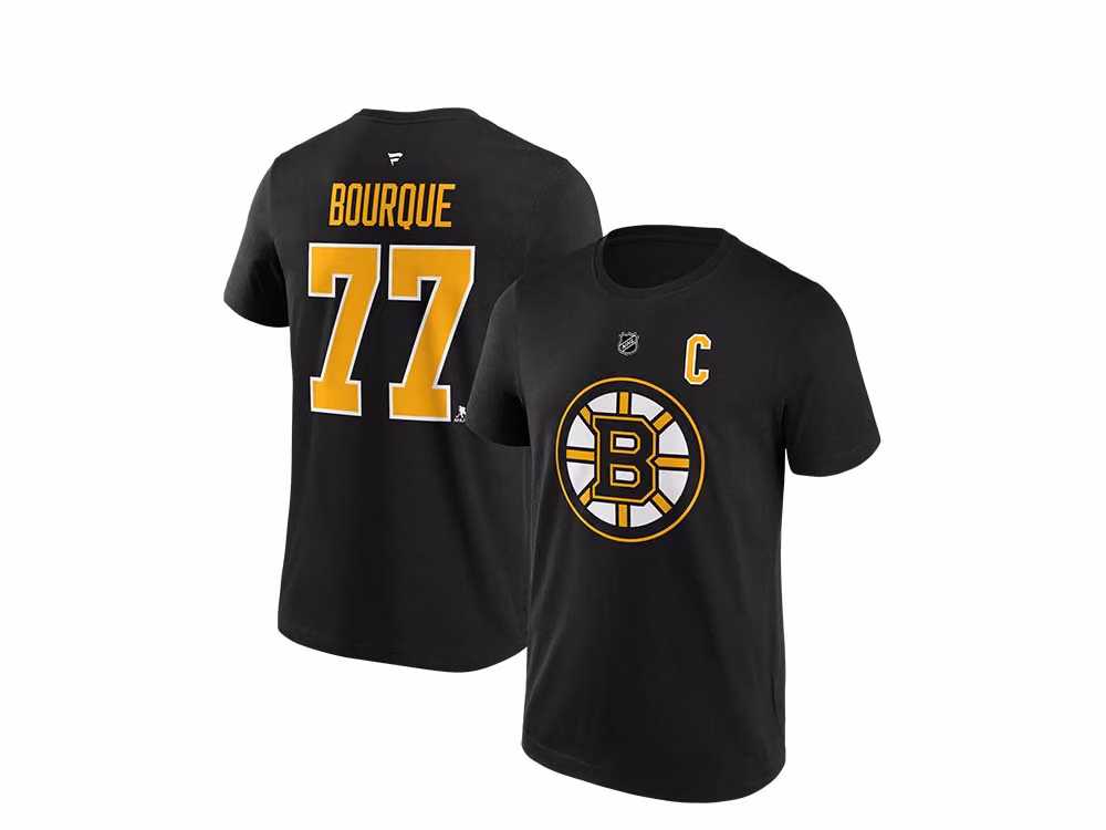 Fanatics Boston Bruins Ray Bourque Name & Number T-Shirt front