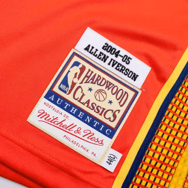 Allen Iverson #3 Syracuse Nationals 2004-05 Mitchell & Ness Authentic NBA Jersey Red view 3