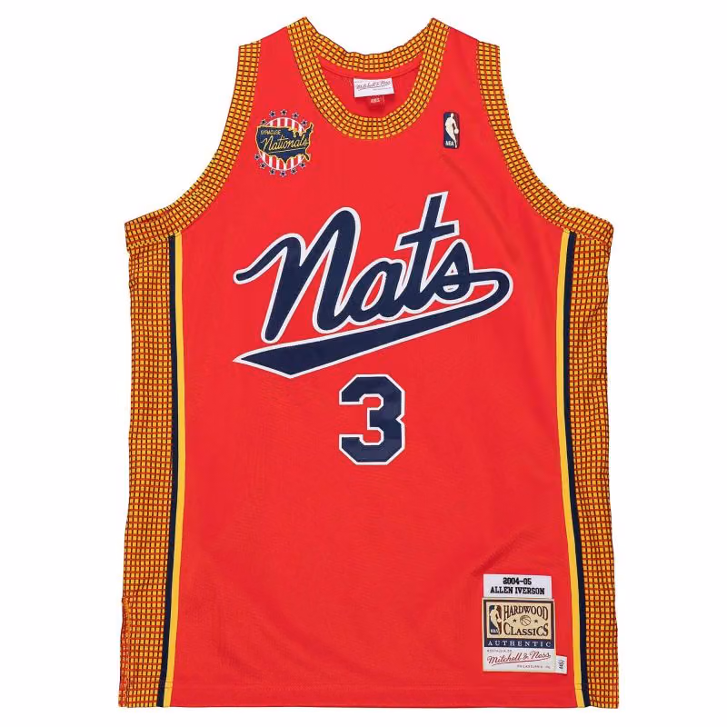 Allen Iverson #3 Syracuse Nationals 2004-05 Mitchell & Ness Authentic NBA Jersey Red view 1