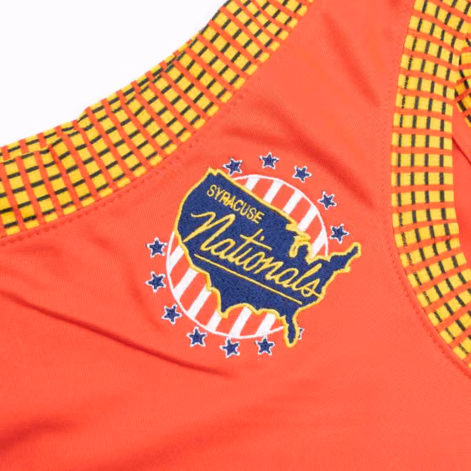 Allen Iverson #3 Syracuse Nationals 2004-05 Mitchell & Ness Authentic NBA Jersey Red view 5