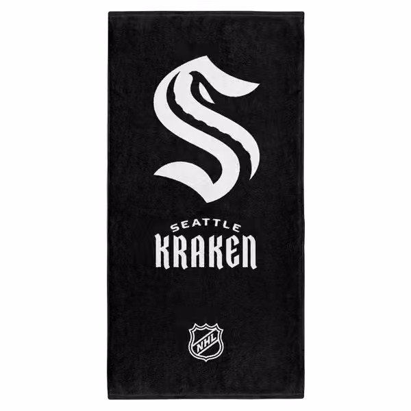 Seattle Kraken NHL Classic Bath Towel Black view 1