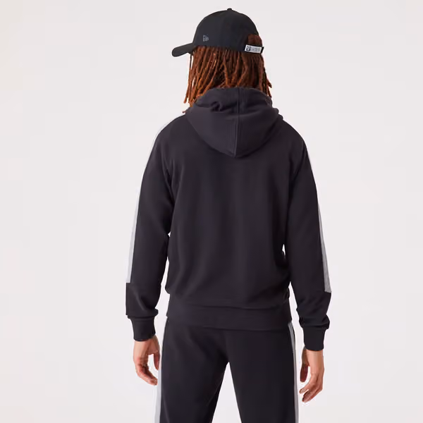 Brooklyn Nets Script New Era NBA Full-Zip Hoodie Black view 2