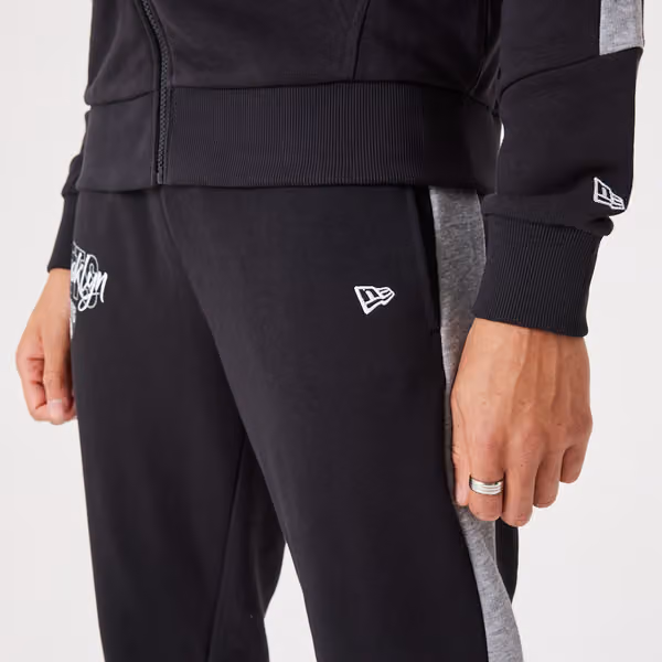 Brooklyn Nets Script New Era NBA Full-Zip Hoodie Black view 5