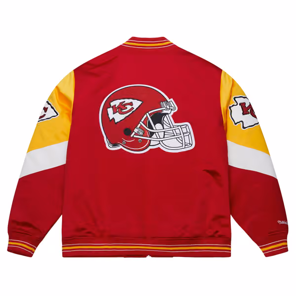 Kansas City Chiefs Throw it Back Heavyweight Satin NFL Jacket Red view 2