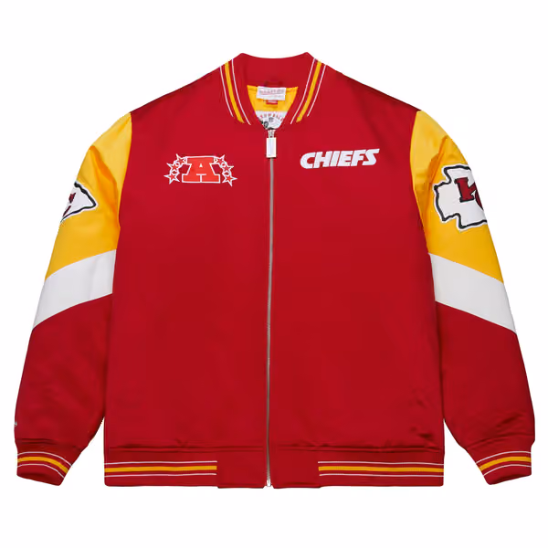 Kansas City Chiefs Throw it Back Heavyweight Satin NFL Jacket Red view 1