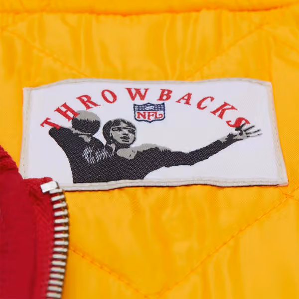 Kansas City Chiefs Throw it Back Heavyweight Satin NFL Jacket Red view 3