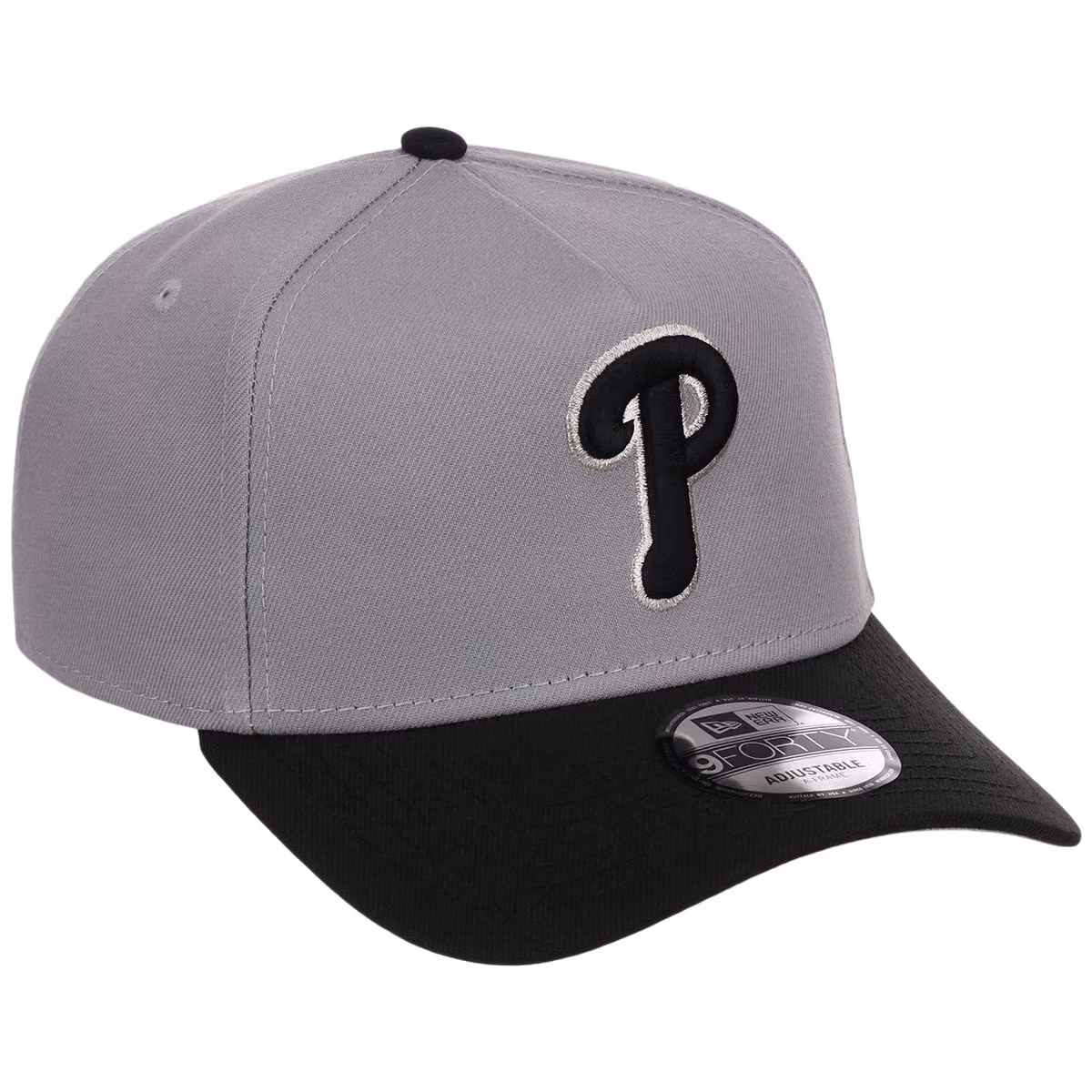 Philadelphia Phillies MLB Gray x Black FASHION CORE New Era 9FORTY A-Frame front view