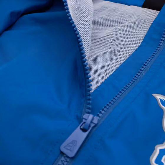 Detroit Lions NFL Quarter Zip Windbreaker Jacket Blue view 4