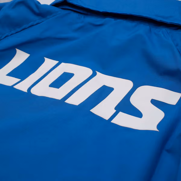 Detroit Lions NFL Quarter Zip Windbreaker Jacket Blue view 8