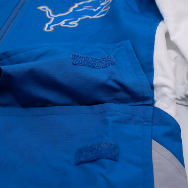 Detroit Lions NFL Quarter Zip Windbreaker Jacket Blue view 5