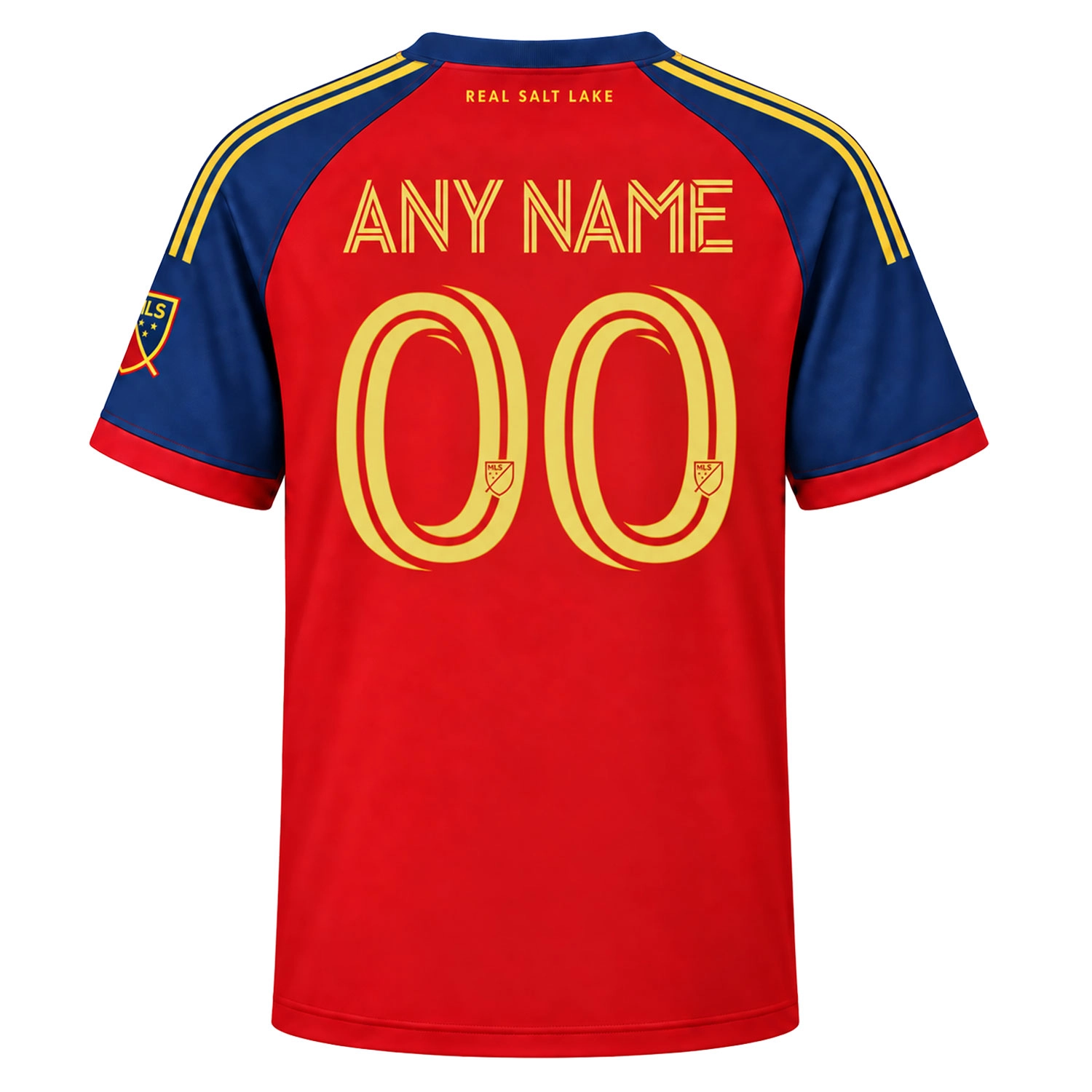 RSL Red Blue Custom Jersey Dynamic Stripes Adult Kids