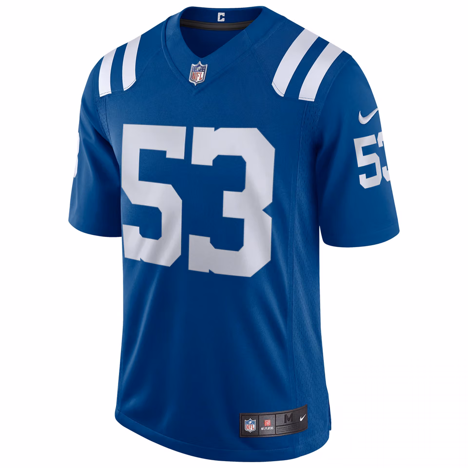 Shaquille Leonard #53 Indianapolis Colts Nike Speed Machine Limited NFL Jersey Blue view 2