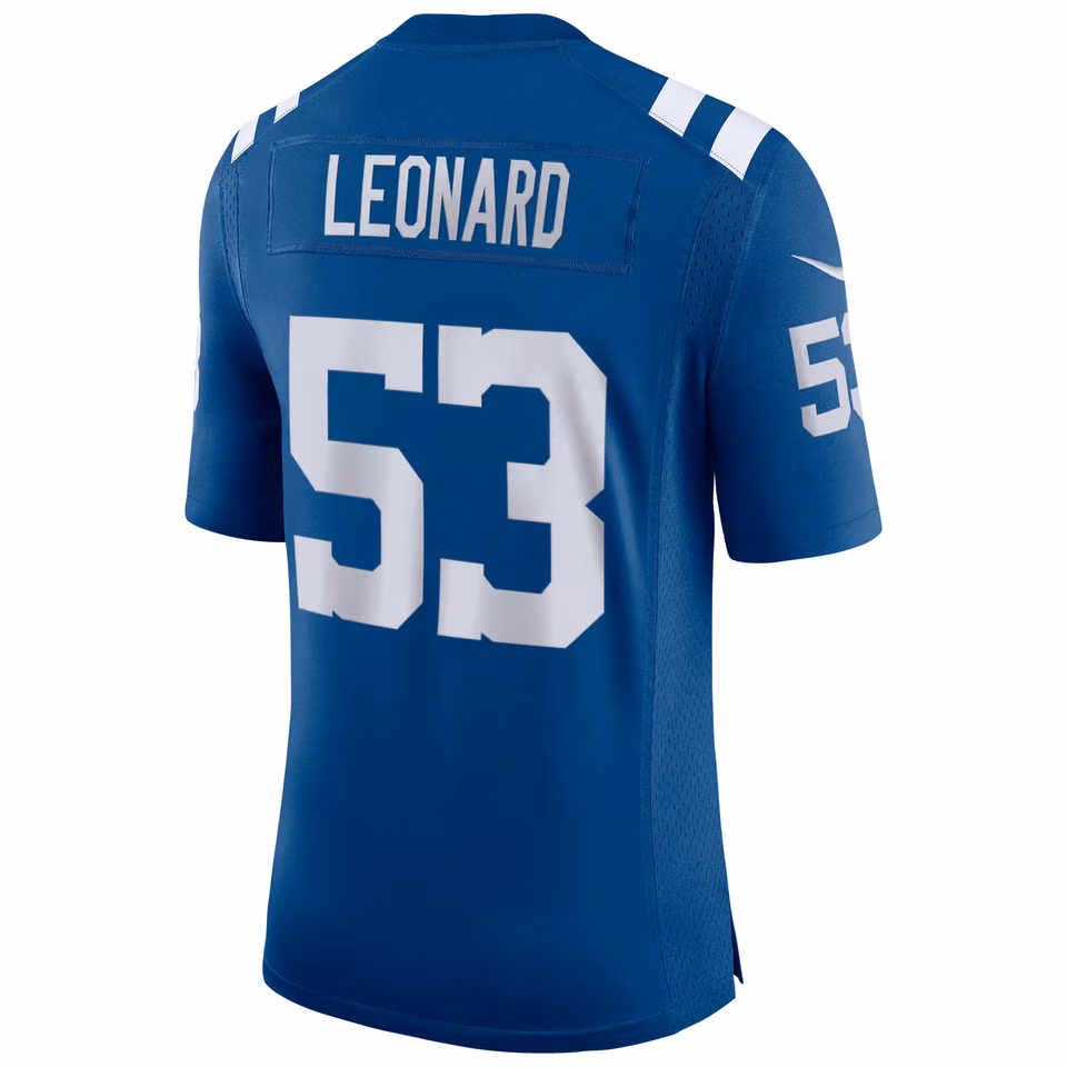 Shaquille Leonard #53 Indianapolis Colts Nike Speed Machine Limited NFL Jersey Blue view 3