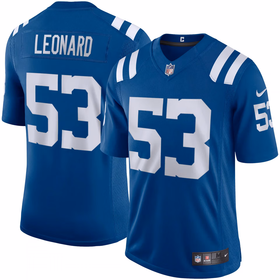 Shaquille Leonard #53 Indianapolis Colts Nike Speed Machine Limited NFL Jersey Blue view 1