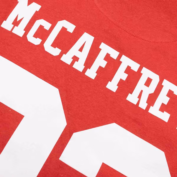 Christian McCaffrey #23 San Francisco 49ers Player NFL Hoodie Red view 4