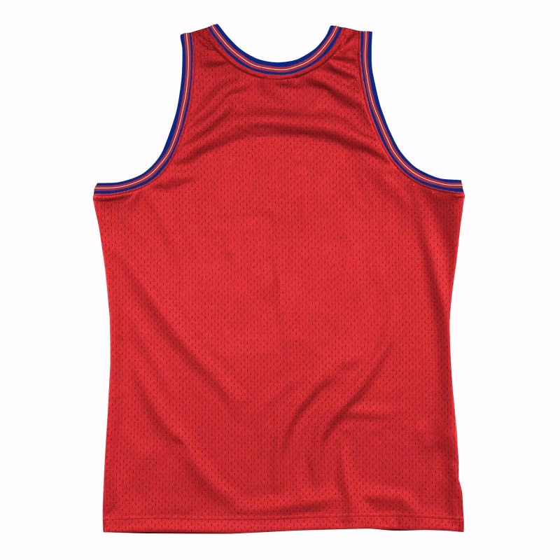 Philadelphia 76ers Big Face 2.0 Mitchell & Ness NBA Jersey Red view 2