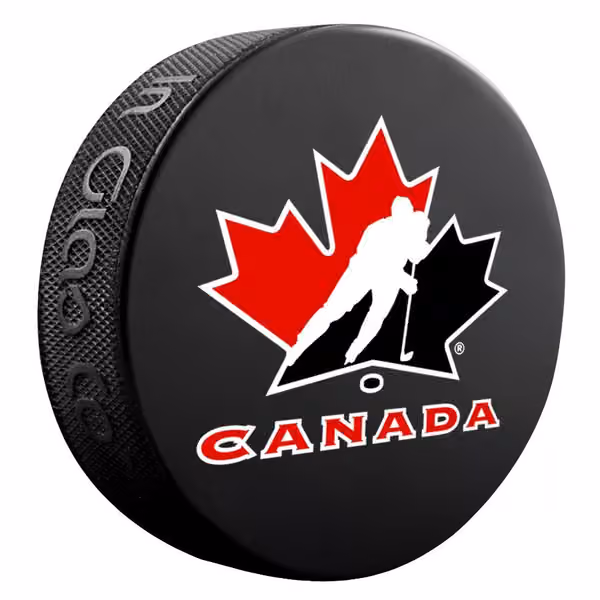 Team Canada Logo Souvenir Hockey Puck view 1