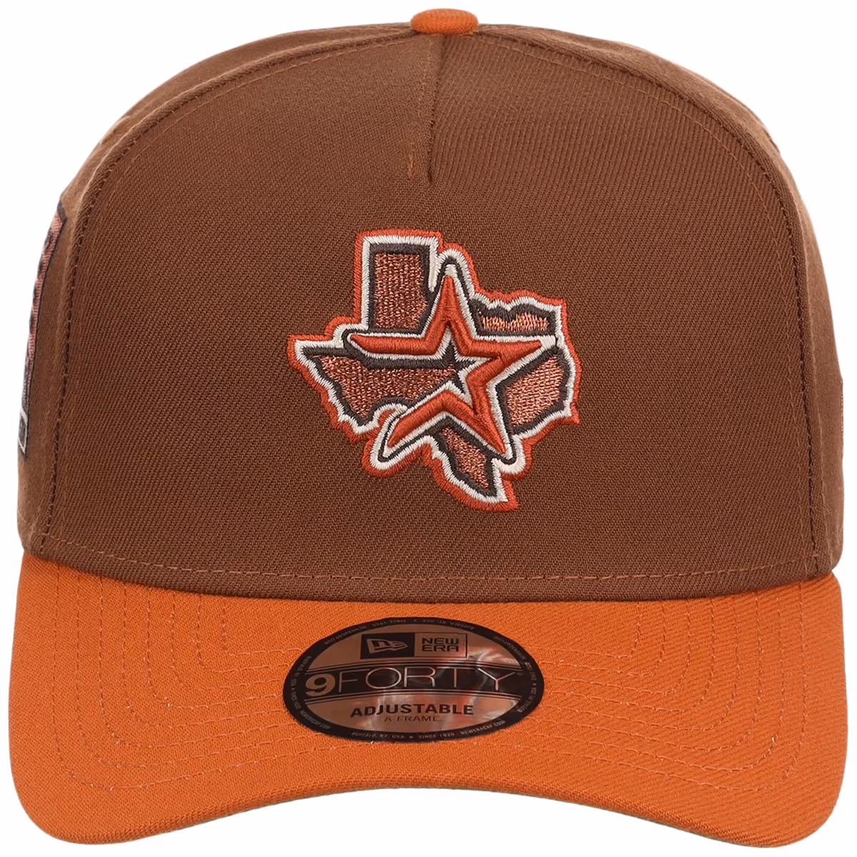 Houston Astros MLB Copper Harvest New Era 9FORTY A-Frame detail view