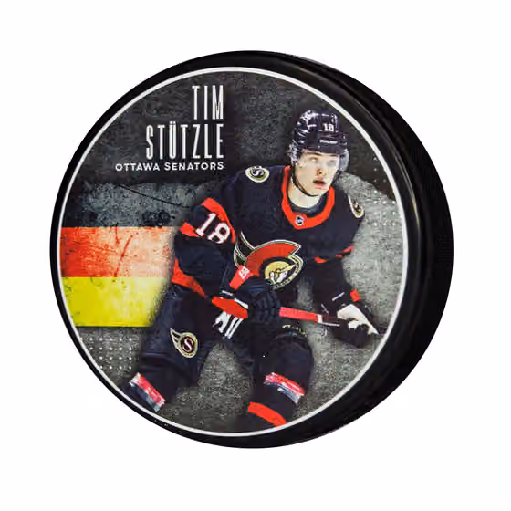 Tim Stützle Ottawa Senators InGlasCo NHL Souvenir Puck view 1