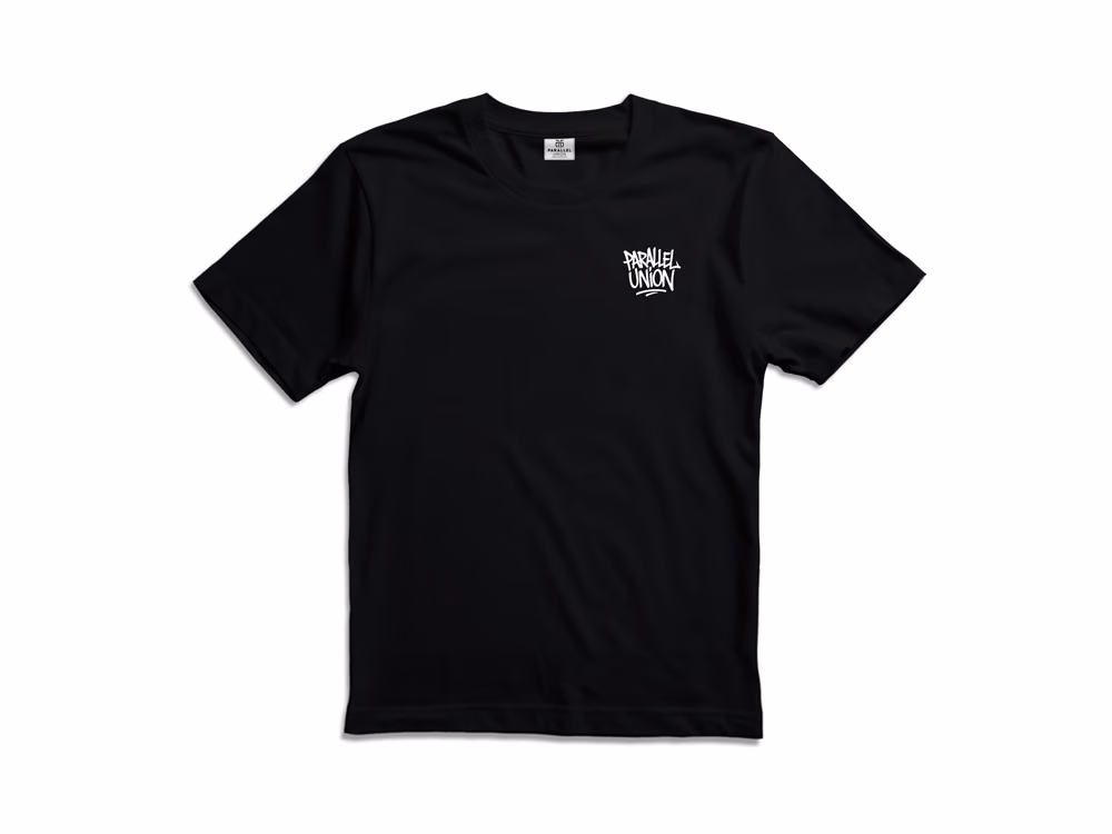 Parallel Union T-Shirt Tatoo Mask Black Oversize Edition front