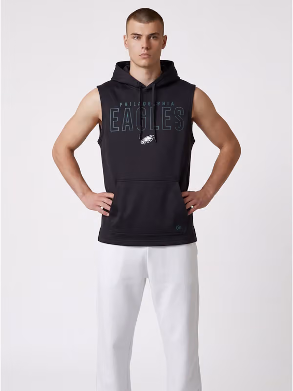 Philadelphia Eagles 2026 NFL Sideline Sleeveless Hoodie Black view 3