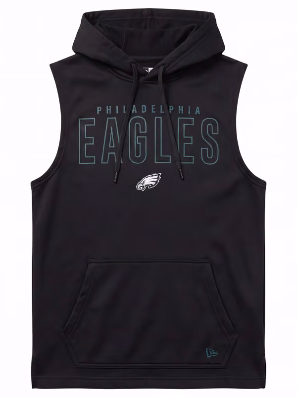 Philadelphia Eagles 2026 NFL Sideline Sleeveless Hoodie Black view 1
