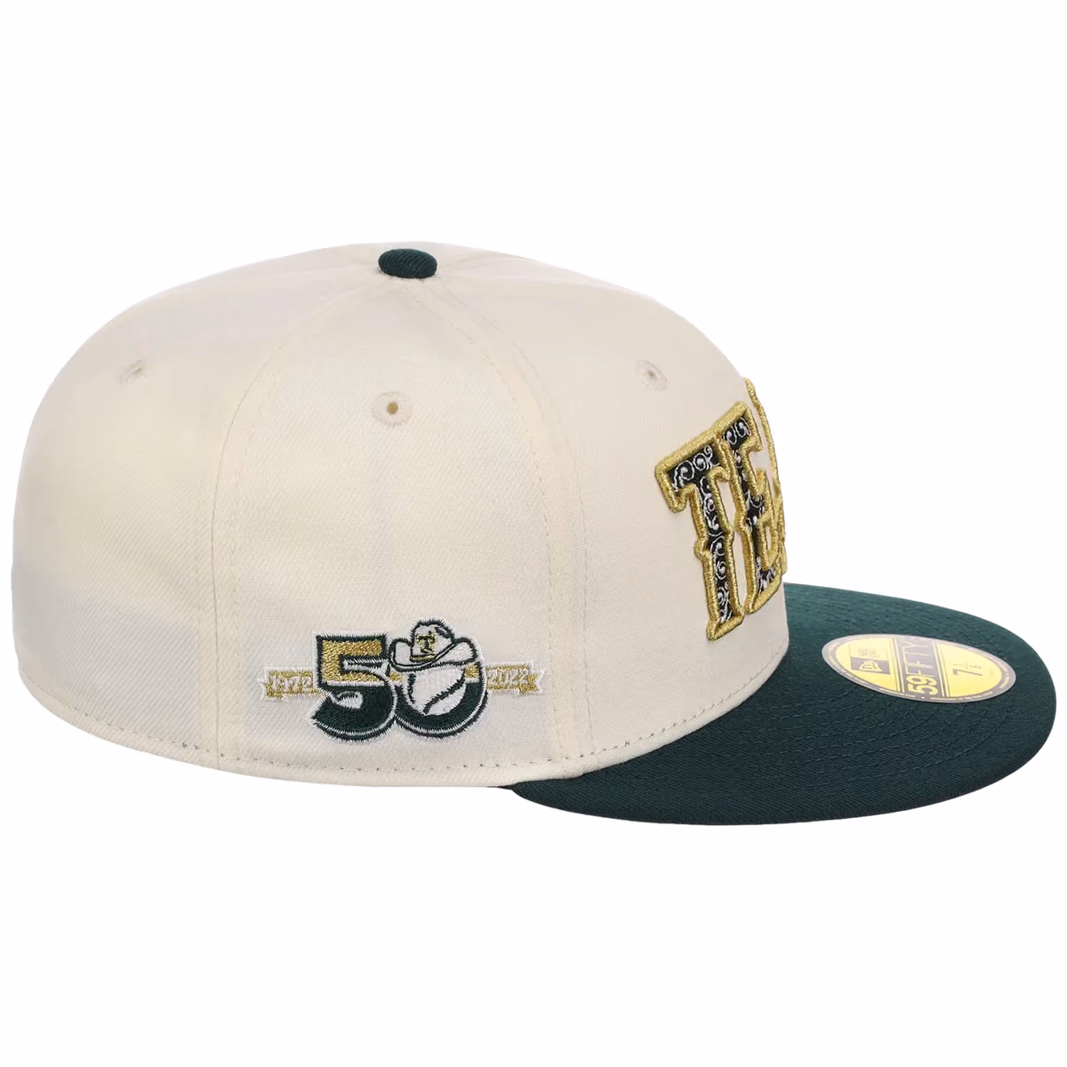 Texas Rangers MLB Gilded Ivy New Era 59FIFTY detail view