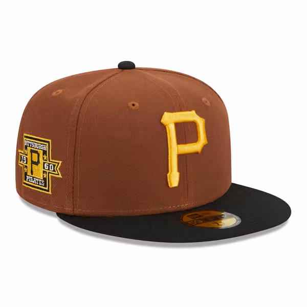 Pittsburgh Pirates Harvest New Era 59FIFTY Fitted MLB Cap Brown product photo