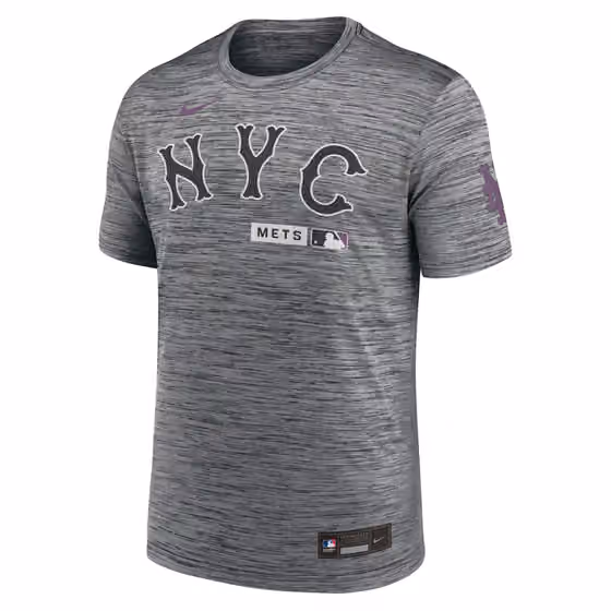 New York Mets City Connect 2026 MLB Authentic Velocity T-Shirt Gray view 1