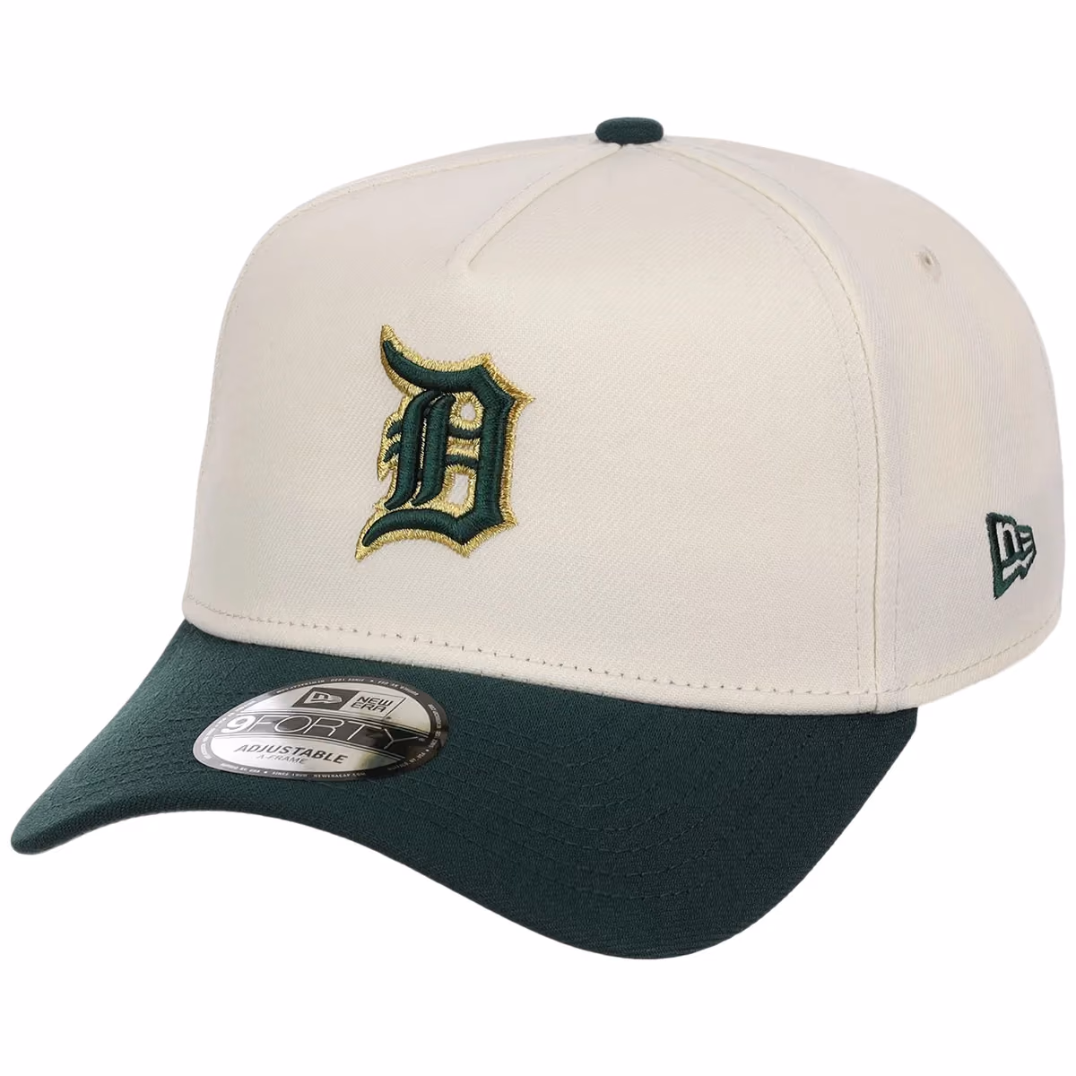 Detroit Tigers MLB Chrome x Dark Green FASHION CORE New Era 9FORTY A-Frame detail view