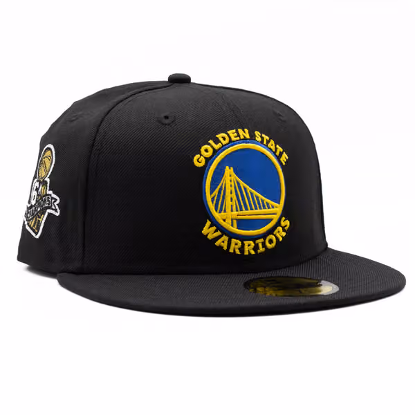 Golden State Warriors 6x Champions New Era 59FIFTY Fitted NBA Cap Blau product photo