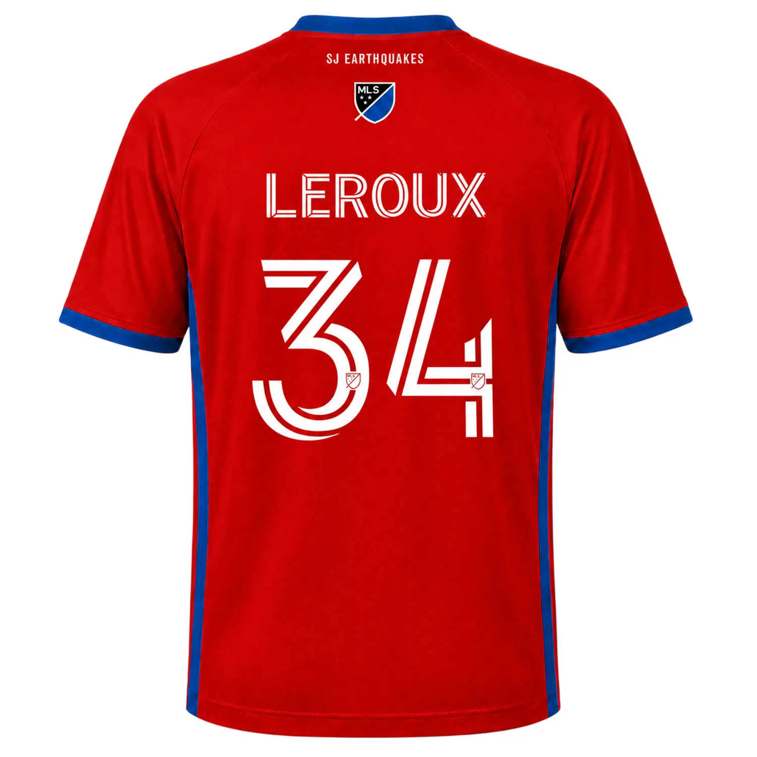 Beau Leroux San Jose Earthquakes Jerseyy Vibrant Red Chevron